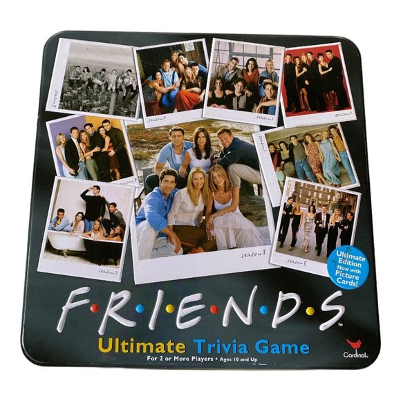 FRIENDS Ultimate Trivia Game Ages 10 & Up in Metal Box - Picture 1 of 8
